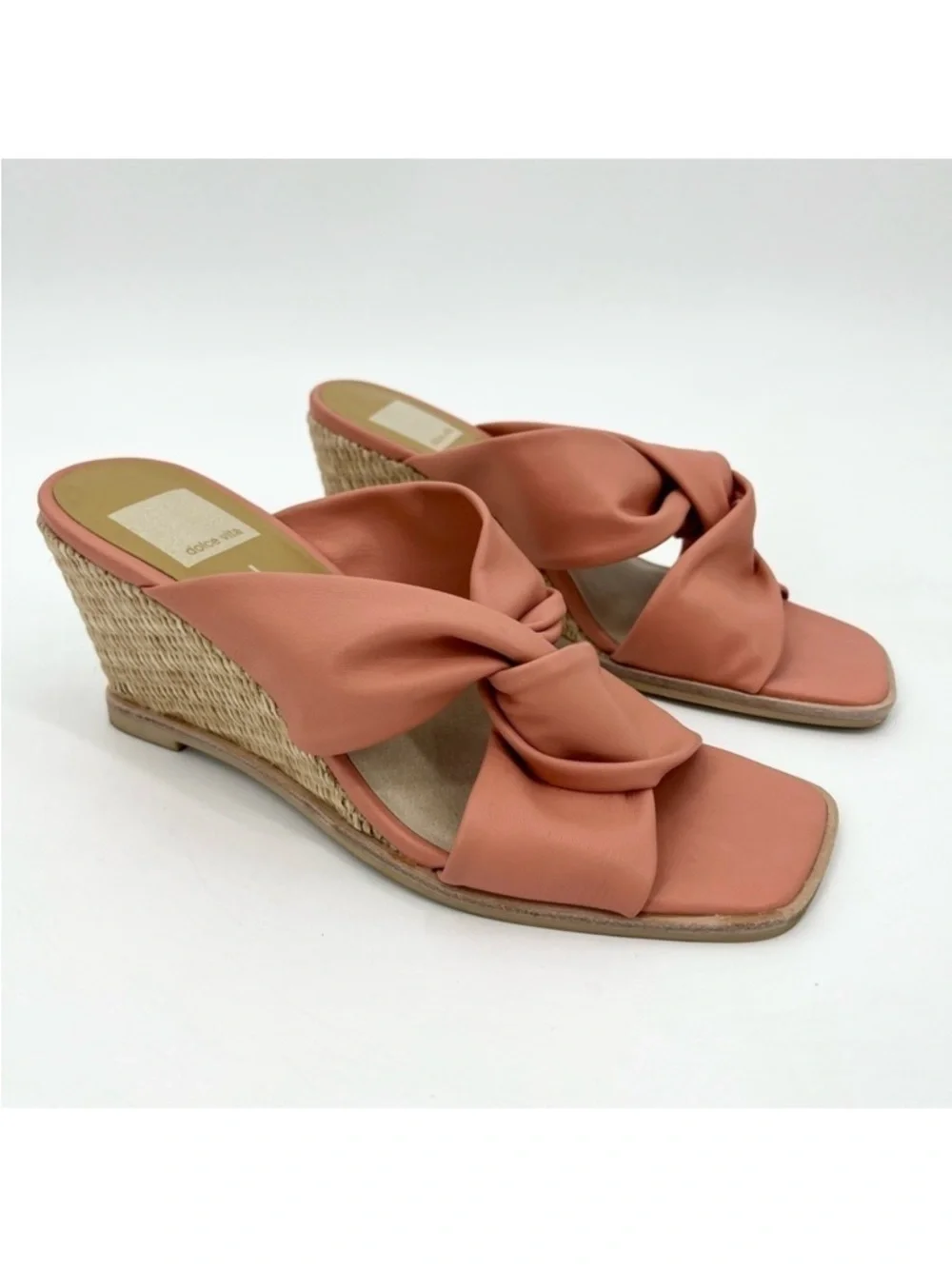 Dolce Vita Ninna Knot Coral Wedge Sandals Size 7